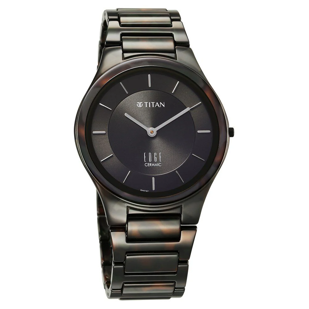 Titan Ceramic Camo Quartz Analog Green Dial Ceramic Strap Watch For Men - Image 5