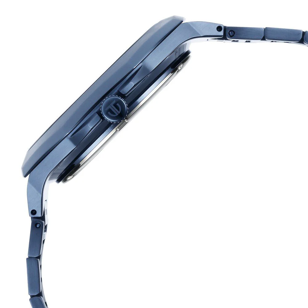 Titan Classic Slim Multifunction Quartz Multifunction Blue Dial Stainless Steel Strap Watch For Men - Image 4