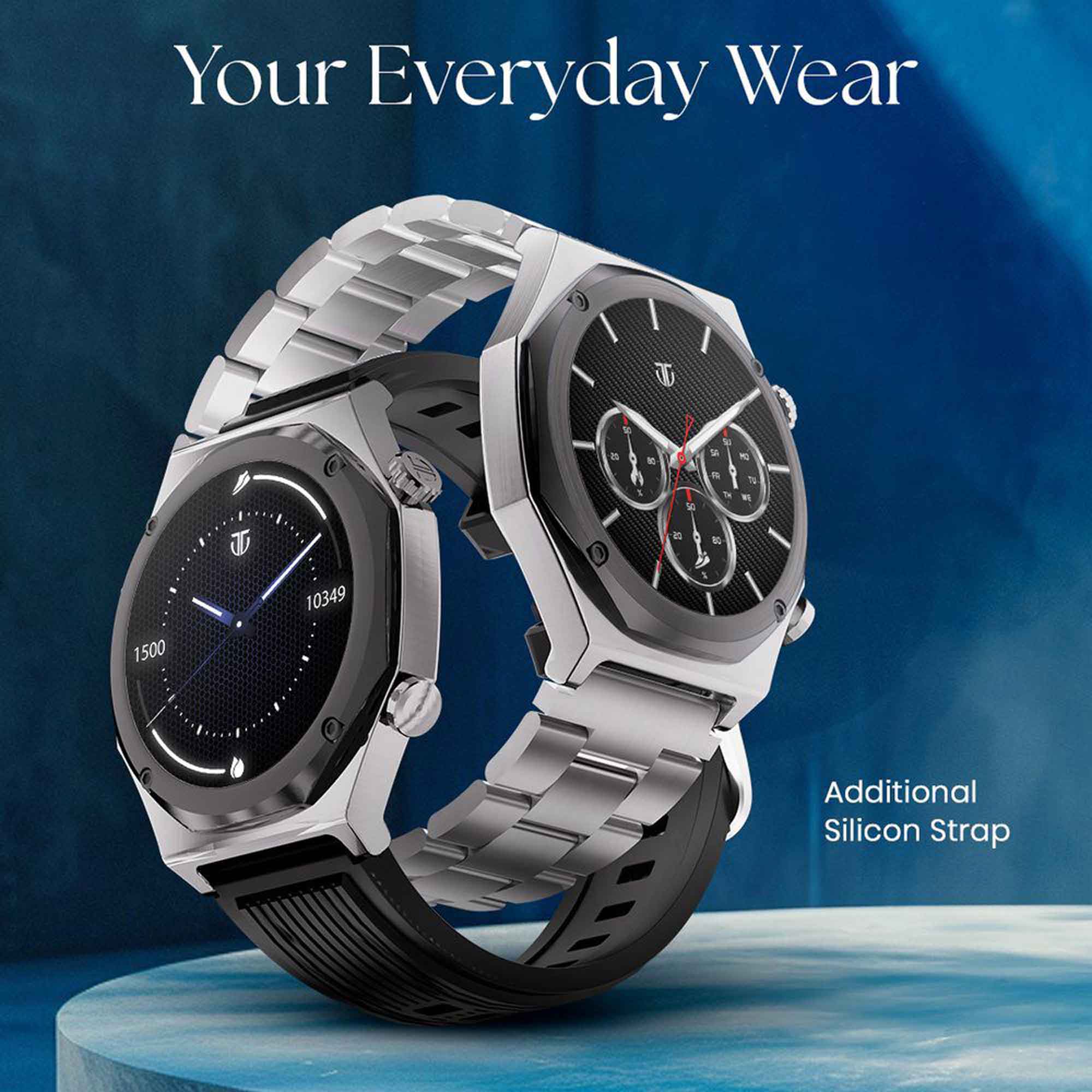 Titan Maestro Premium Metal Smartwatch with All SS construction, SingleSync BT Calling, Functional Crown - Image 5