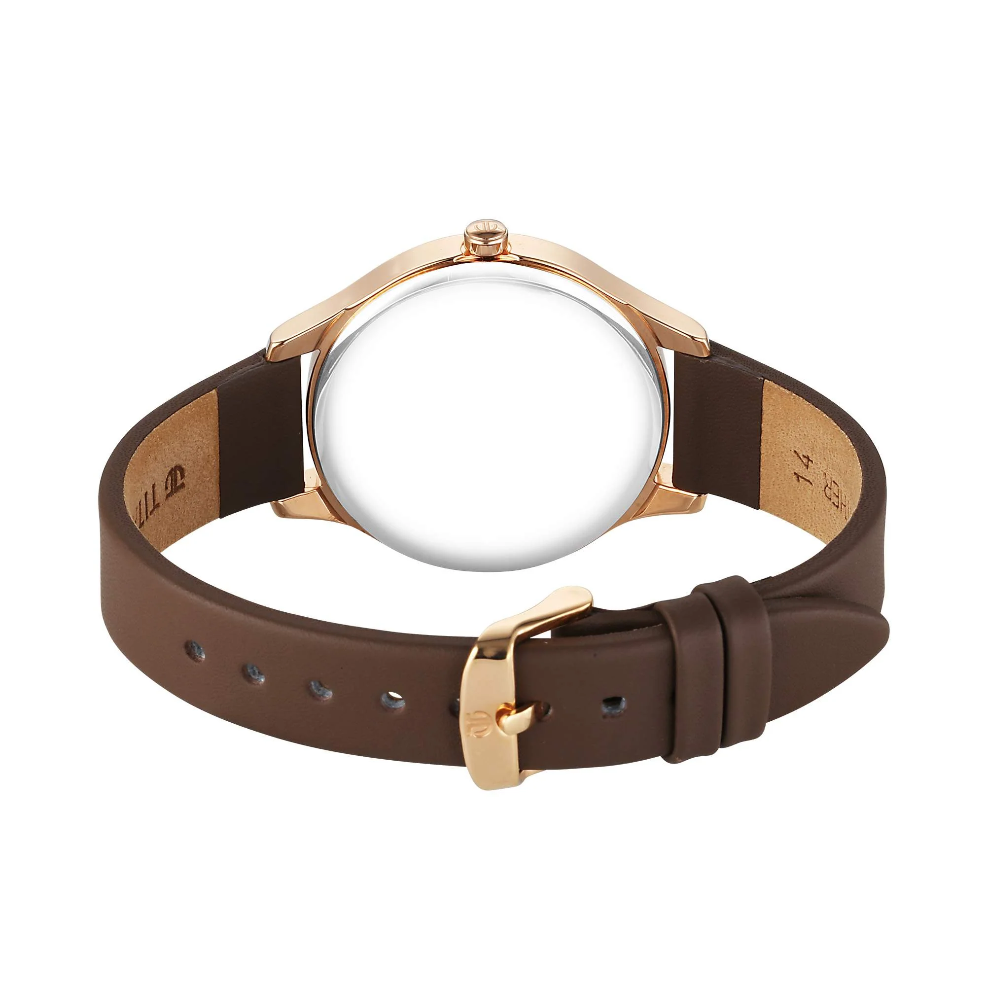 Titan Neo Quartz Analog Grey Dial Brown Leather Strap Watch For Women - Image 3