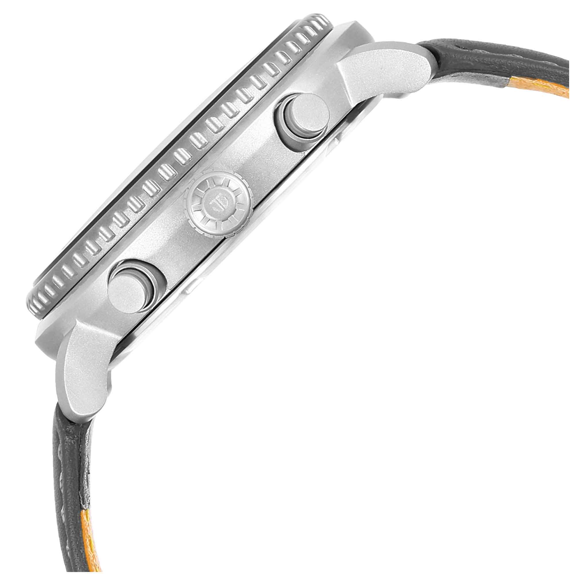 Titan Octane Aerobatics Anthracite Dial Chronograph Leather Strap Watch for Men - Image 4