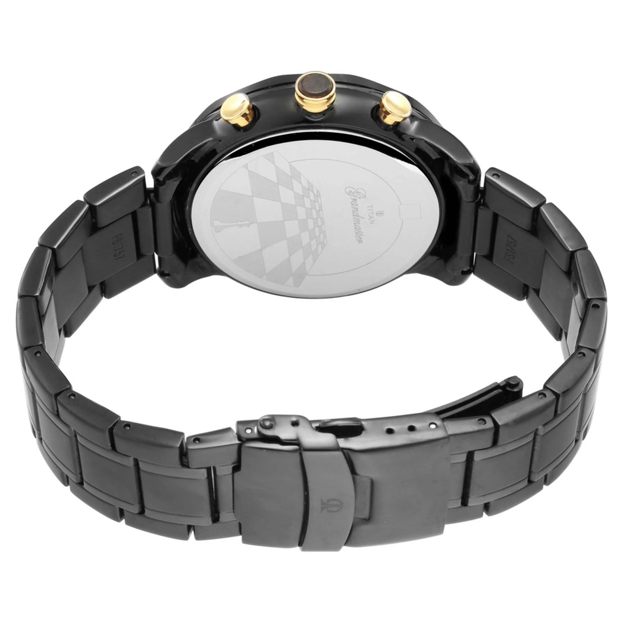 Titan Quartz Multifunction Black Dial Metal Strap Watch for Men - Image 6