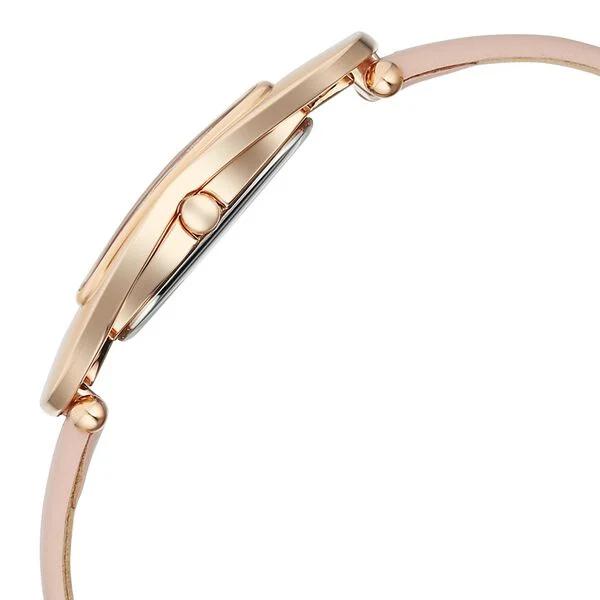 Titan Raga Glimmers Quartz Analog Pink Mother Of Pearl Dial Pink Leather Strap Watch For Women - Image 5