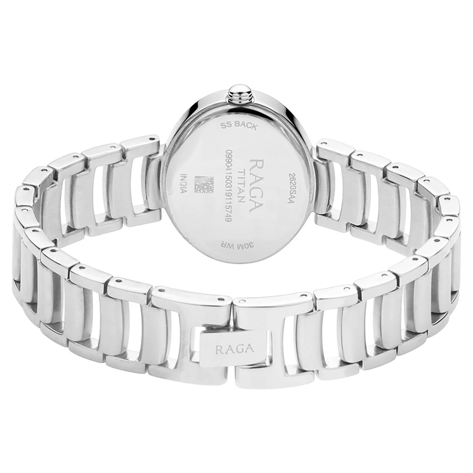 Titan Raga Viva Silver Dial Analog with Day and Date Metal Strap Watch for Women - Image 4