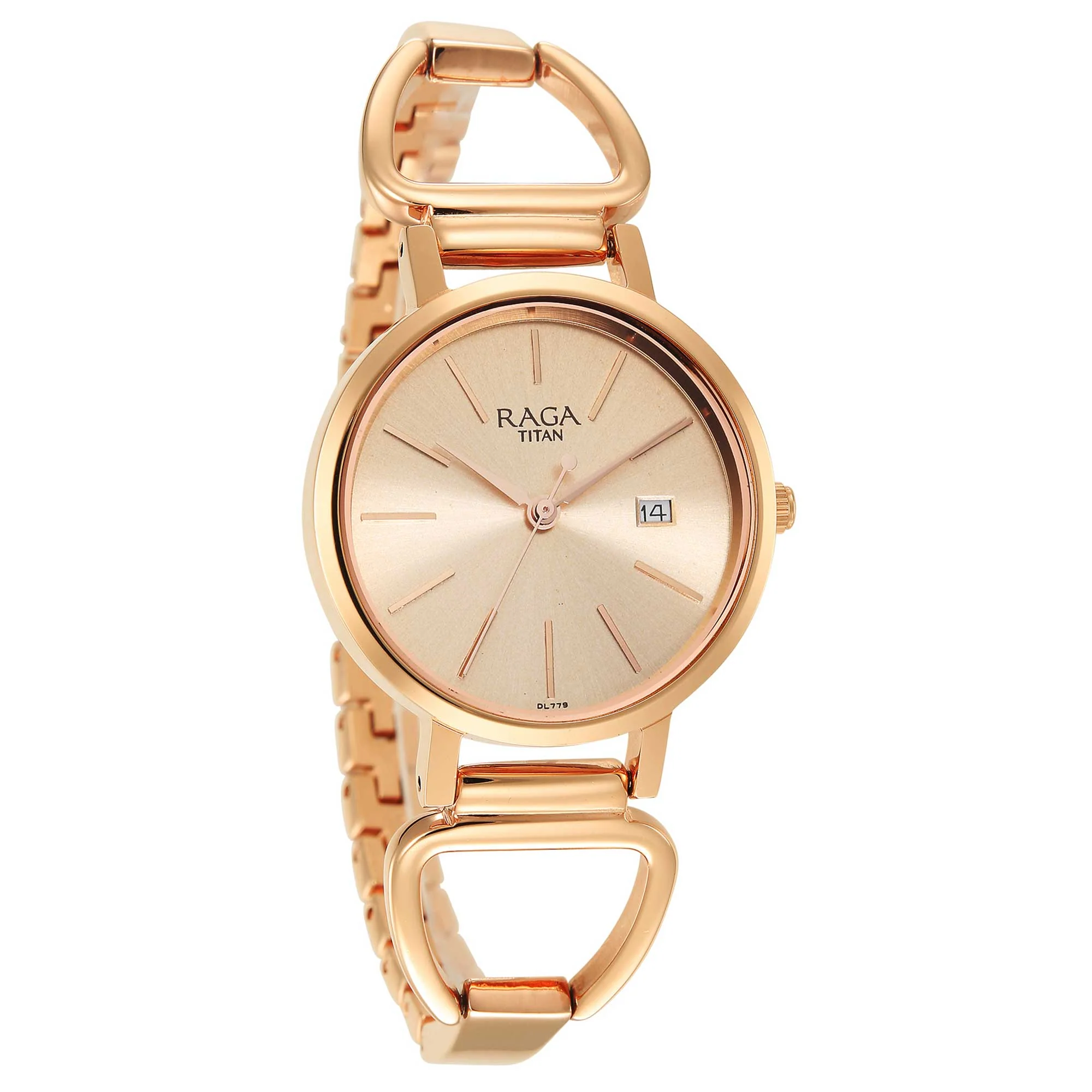 Titan Rose Gold Dial Quartz Analog with Date Watch for Women - Image 3