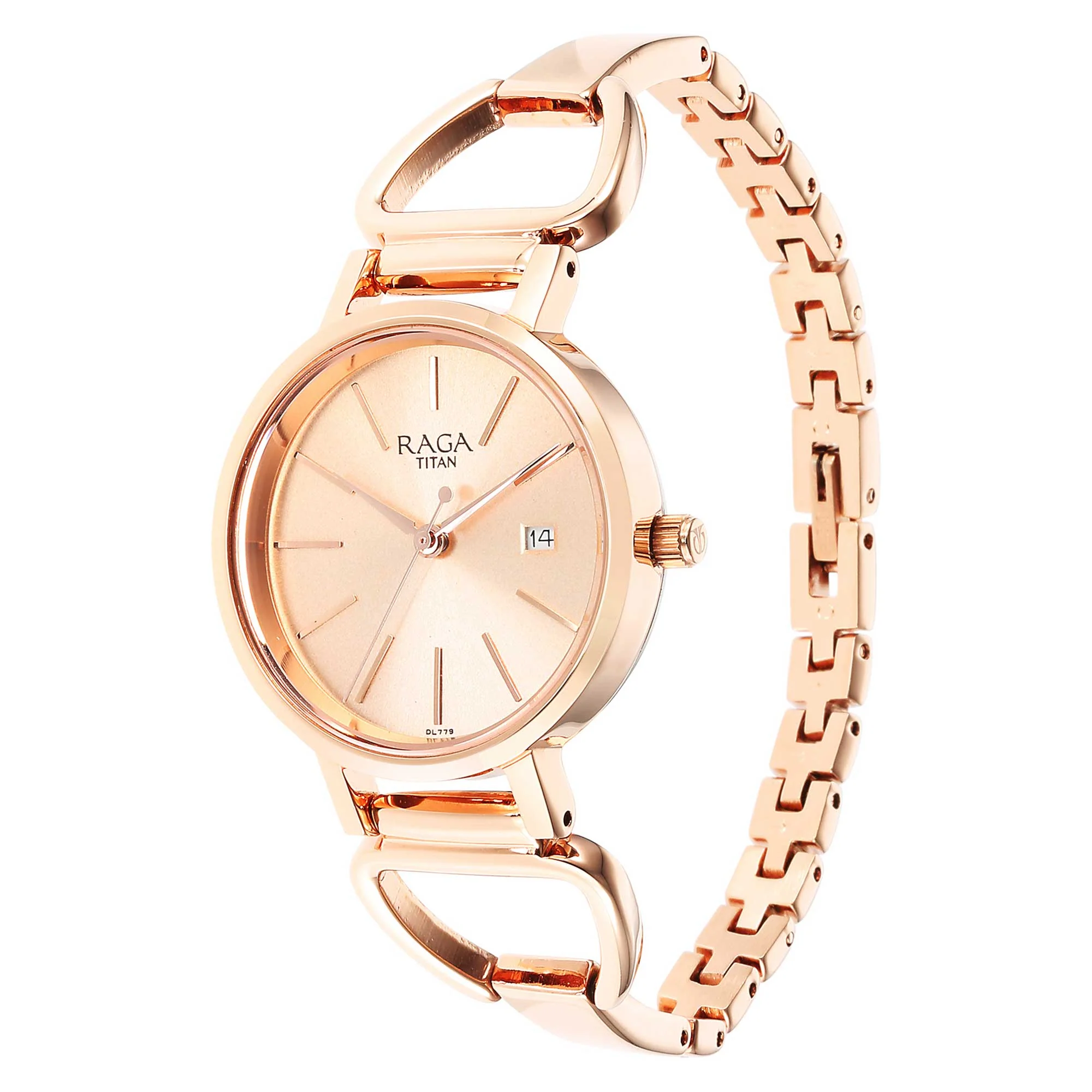 Titan Rose Gold Dial Quartz Analog with Date Watch for Women - Image 4